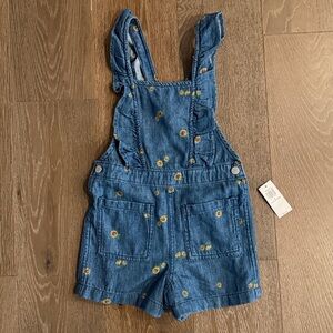 Old Navy Sunflower overalls. Size:4T. NWT.